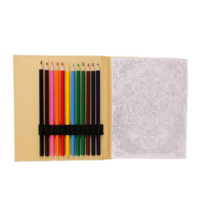 COLOR BOOK – A5 Creative Coloring Set with 50 Patterned Pages & 12 Coloring Pencils for Art on the Go