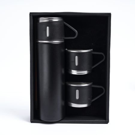 SHARING SET - 500ml Vacuum Flask with 2 Stainless Steel Cups for Hot and Cold Drinks - Image 3