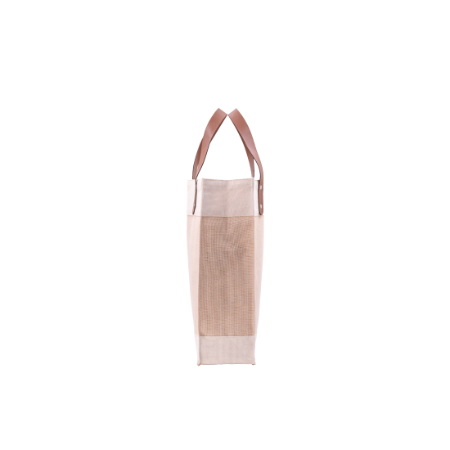 JUCO TOTE - Stylish Laminated Natural Juco Tote Bag with PU Leather Accents - Image 3