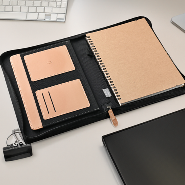 RPET B5 Portfolio - Notebook with Document Organizer and Zipper Closure - Image 2