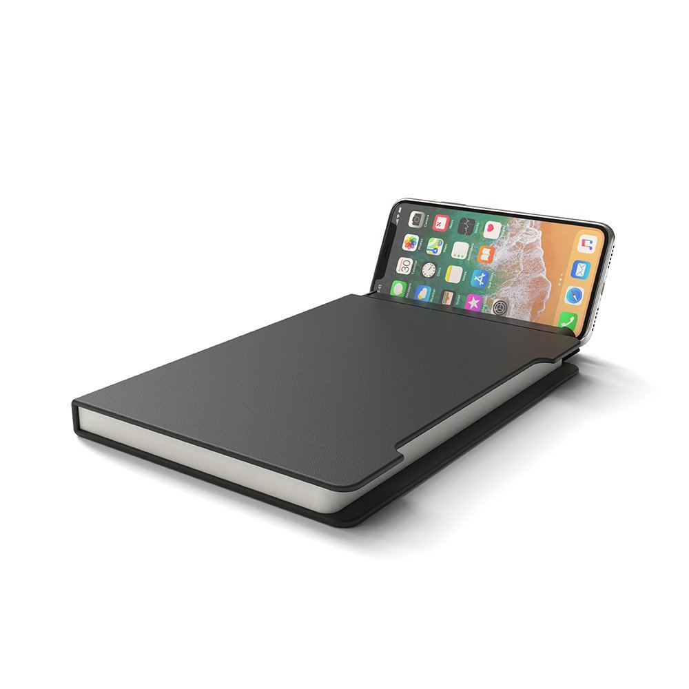 NOTECASE – A5 Recycled PU Notebook with 96 Sheets, Built-in Phone Stand & Ruler - Image 10