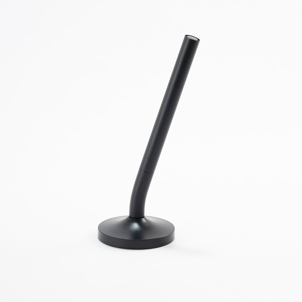 DESK MAGPEN – Sleek Matte Black Aluminum Roller Pen with 0.7mm Blue Ink & Matching Stainless Steel Base - Image 3