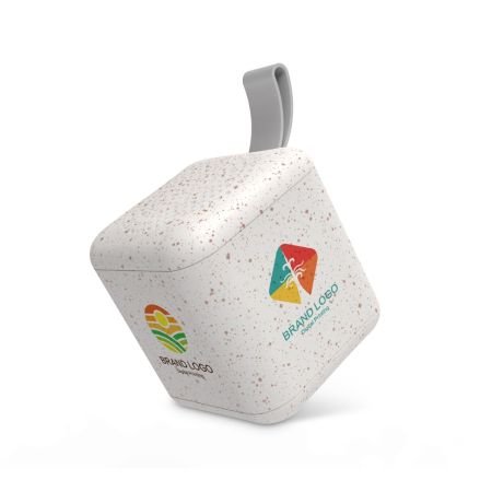 Mini Wheat Speaker - Eco-Friendly Cube-Shaped Bluetooth 5.0 Speaker, 3W Power