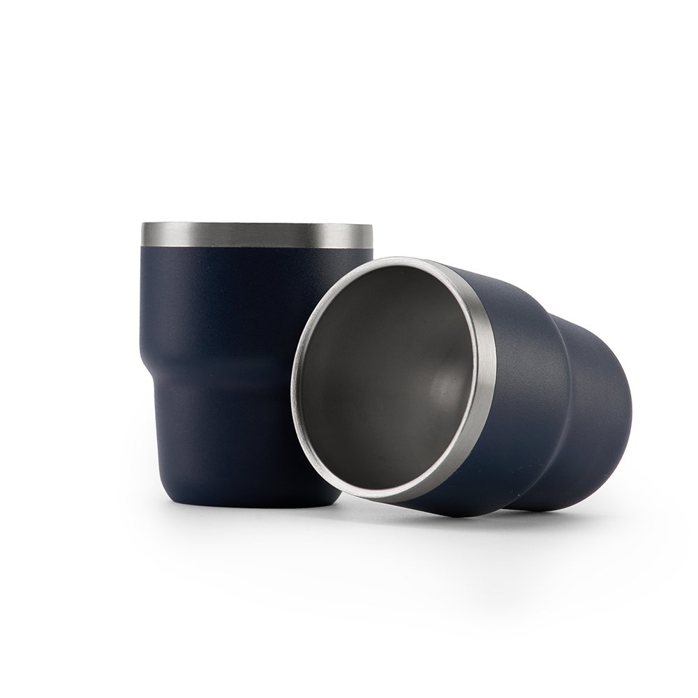 ESPRESSO STACKABLE – Stylish 80ml Double-Wall Stainless Steel Espresso Cups with Silver-Lined Lid & Premium Gift Box - Image 3