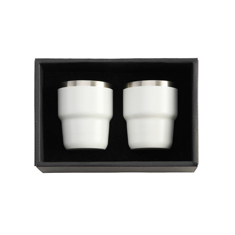 ESPRESSO STACKABLE – Stylish 80ml Double-Wall Stainless Steel Espresso Cups with Silver-Lined Lid & Premium Gift Box - Image 9