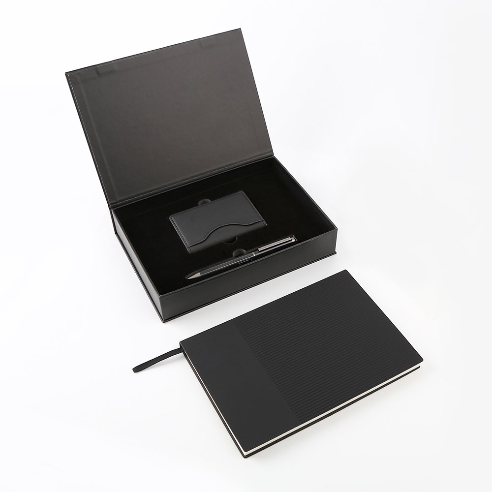 AGENDA PRO SET – Executive 4-Piece Notebook Gift Set with PU Binder, Metal Pen & Card Holder for Professionals - Image 4