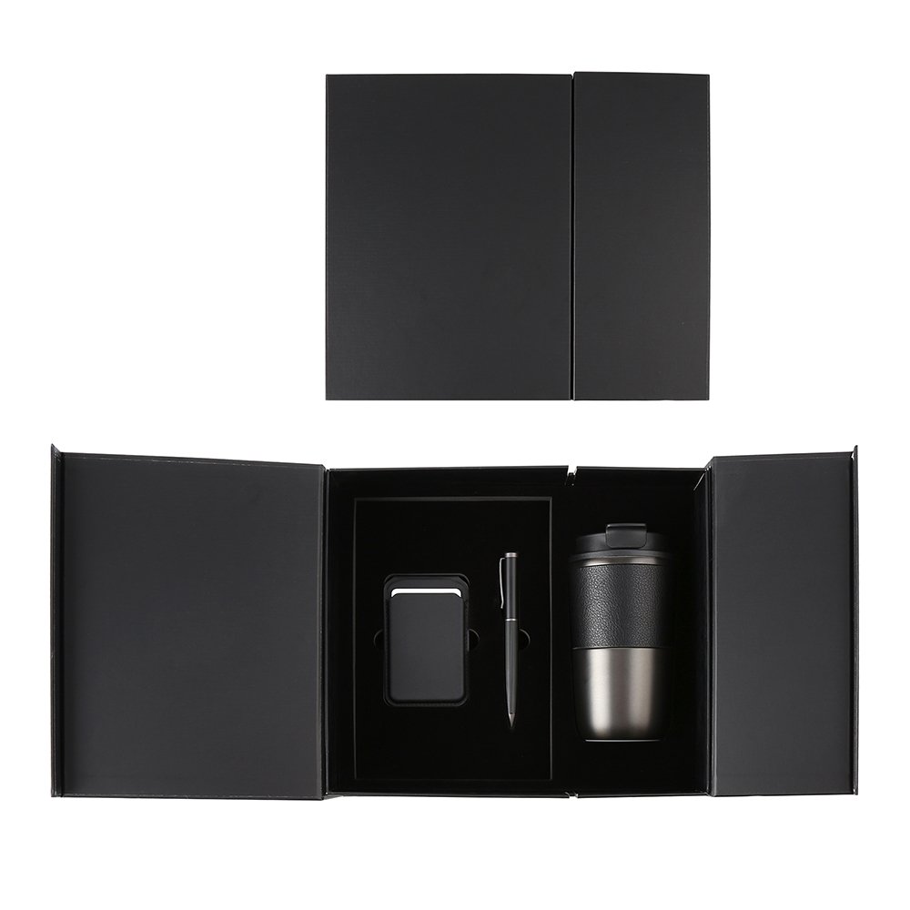 COZY SET – Elegant Gift Set with 420ml Stainless Steel Mug, PU Notebook & Metal Pen in Premium Leather Box - Image 2