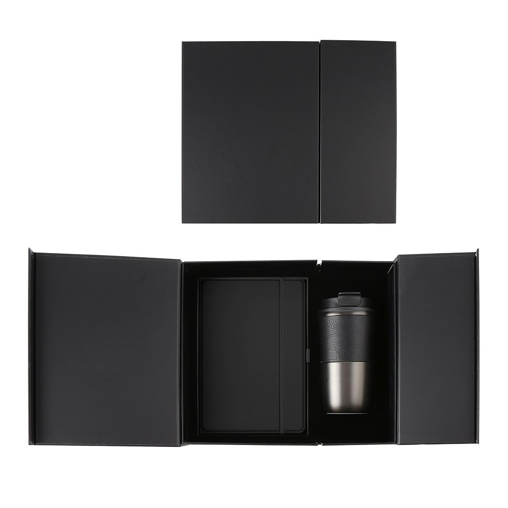 COZY SET – Elegant Gift Set with 420ml Stainless Steel Mug, PU Notebook & Metal Pen in Premium Leather Box - Image 3