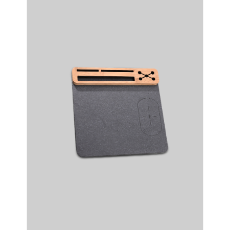 LEATHEREC Wireless Bamboo Pad - Eco-Friendly Desk Organizer with 10W Wireless Charger - Image 4