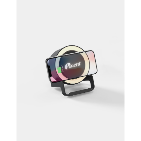 NIGHT LIGHT SPEAKER - Black Bluetooth Speaker with Wireless Charging and LED Display - Image 6