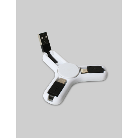 SPINNER WITH CHARGING CABLES – 3-in-1 Anti-Stress Device & Charging Cable Set - Image 2