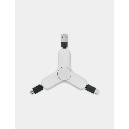 SPINNER WITH CHARGING CABLES – 3-in-1 Anti-Stress Device & Charging Cable Set - Image 3