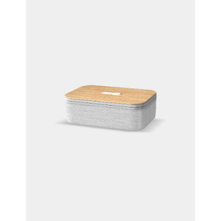 UVC STERILIZER ORGANIZER - Eco-Friendly Bamboo Desktop Organizer with Wireless Charger - Image 3