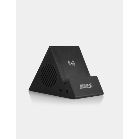 WIRELESS SPEAKER - 3W Bluetooth Speaker with 10W Wireless Charger and Light-Up Logo - Image 4