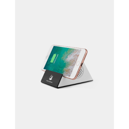 WIRELESS SPEAKER - 3W Bluetooth Speaker with 10W Wireless Charger and Light-Up Logo - Image 2
