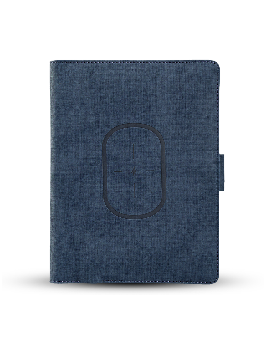 A5 SIZE NOTEBOOK - Wireless Charging Organizer with 5000mAh Power Bank