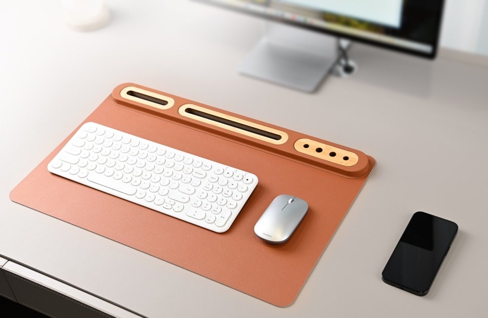 SOFTIDESK ORGANIZER - Eco-Friendly Desk Mat with Bamboo Holders for Ultimate Organization - Image 2