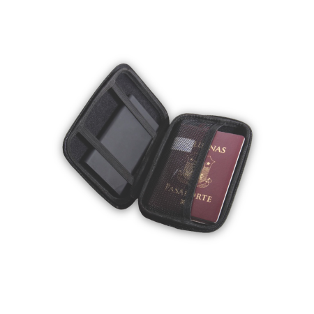 SEMI SMALL POUCH - Versatile Black Organizer with Elastic Holders and Zipper Closure - Image 3