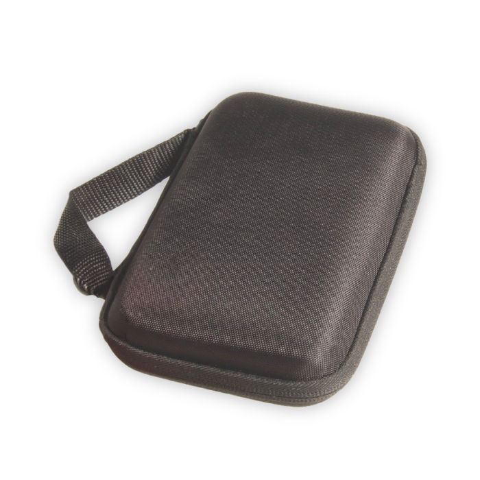 SEMI SMALL POUCH - Versatile Black Organizer with Elastic Holders and Zipper Closure