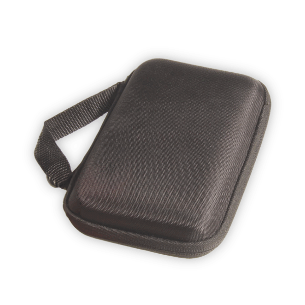 SEMI SMALL POUCH - Versatile Black Organizer with Elastic Holders and Zipper Closure