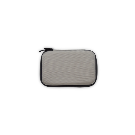 SILVER SMALL POUCH - Stylish Organizer with Elastic Holders and Durable Zipper