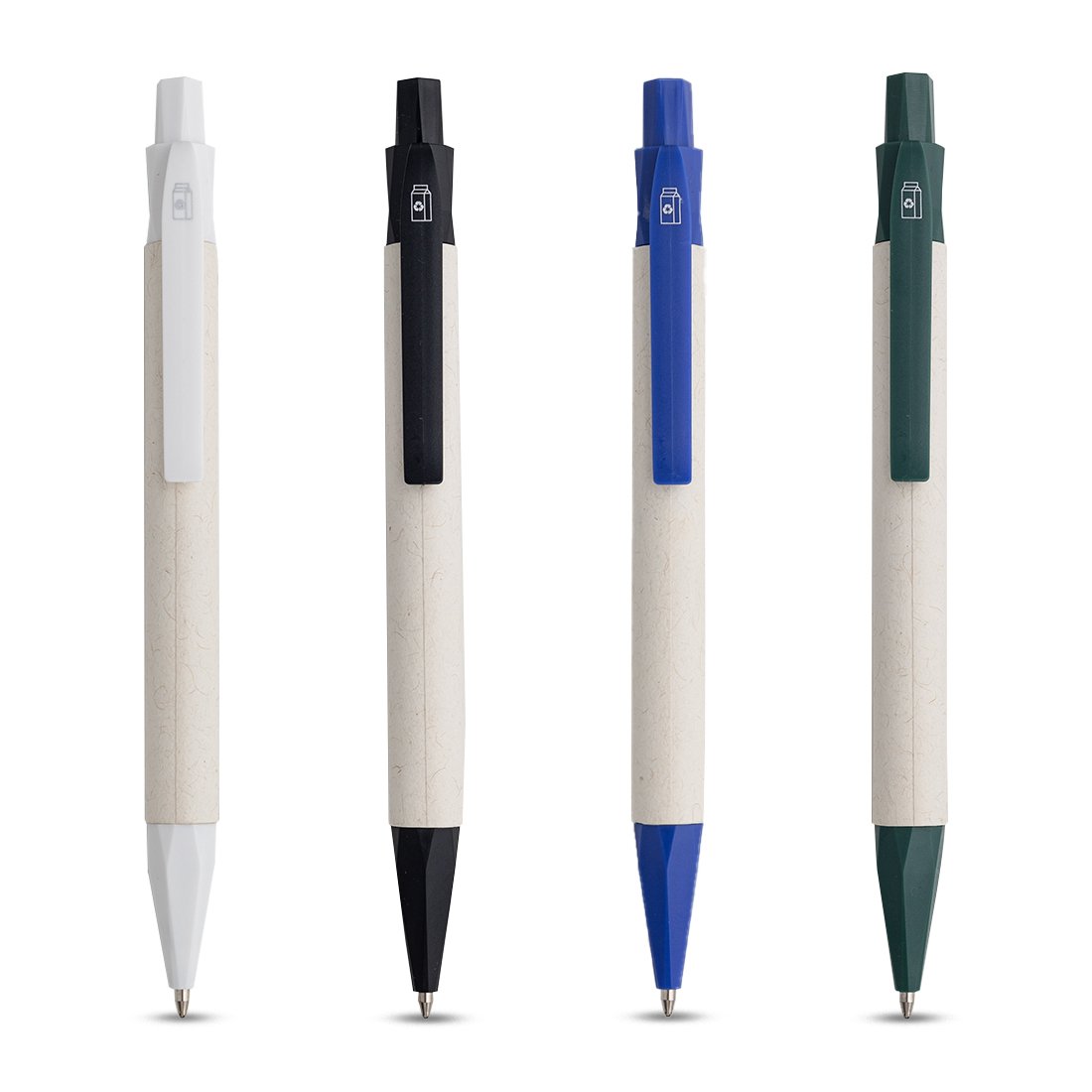 MILKY PEN - Fun Push Button Ballpen with Milk Carton Design and Blue Ink