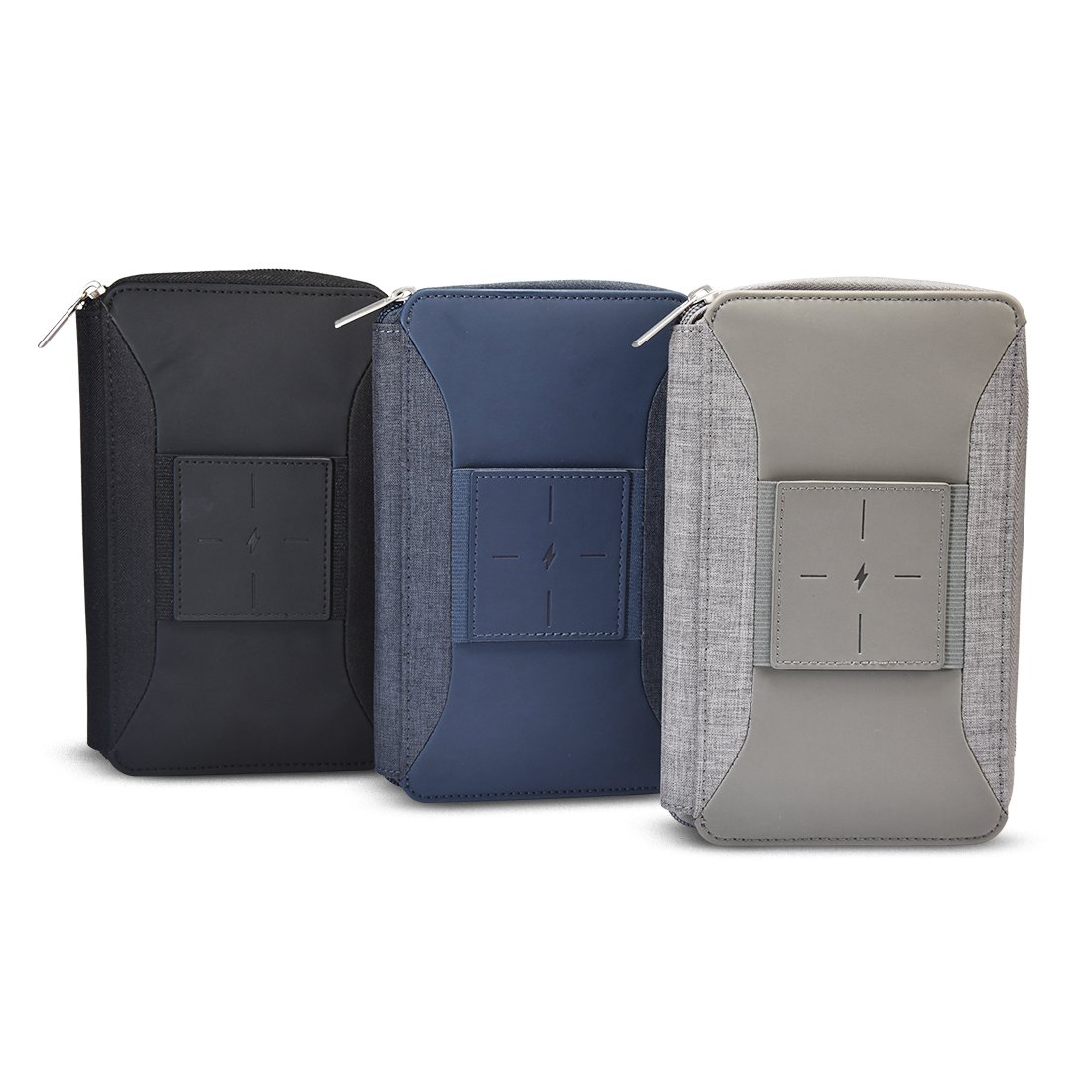 WIRELESS P-TRAVEL – RFID-Protected Travel Wallet with 4000mAh Powerbank, Mobile Pocket & Document Organization