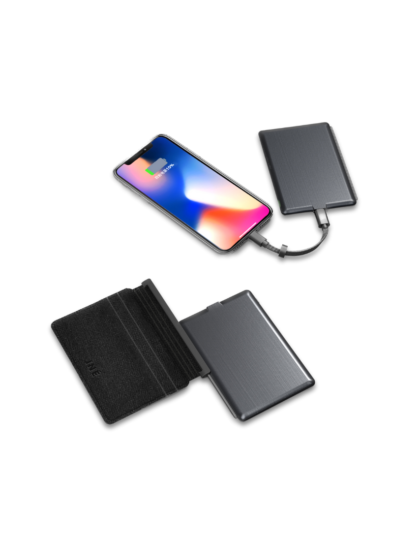 INE WALLET - Stylish Genuine Leather Wallet with Built-in 3,000mAh Battery and RFID Protection - Image 2