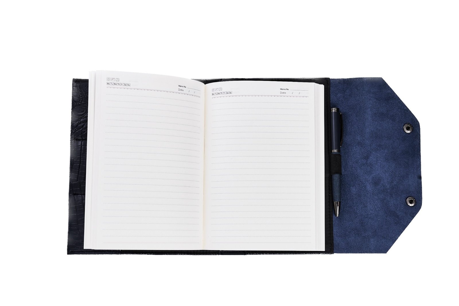 A5 CROCONOTE - Elegant Crocodile Leatherette A5 Notebook Organizer - Image 3