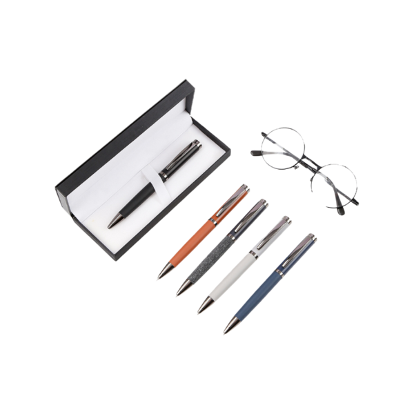 DELUXE PEN - Classy Metal Pen with PU Cover for a Luxurious Writing Experience - Image 2