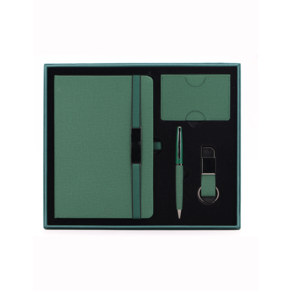 PRIME SET PLUS - Elegant Corporate Gift Set with PU Notebook, Metal Pen & RFID Card Holder - Image 2