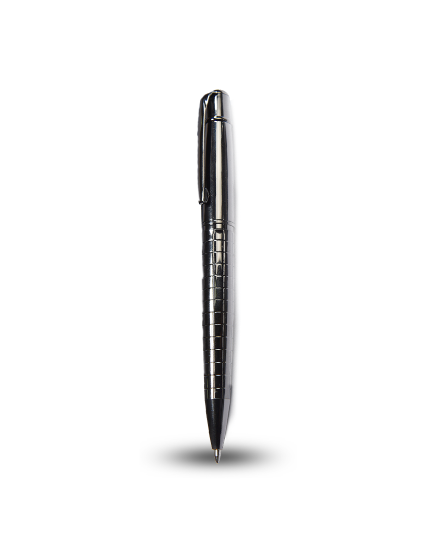 GUNNY PEN - Sleek Twist Gunblack Metal Pen with Smooth Blue Ink
