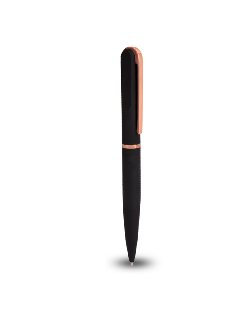 METAL PEN - Premium Stainless Steel Twist Pen with Rubberized Coating and Chrome Accents - Image 4