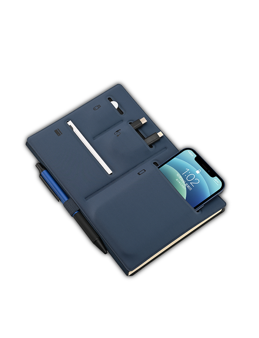 POCKET NOTEBOOK - A5 Multi-Pocket Notebook with 80 Sheets in Eco-Friendly Design - Image 2