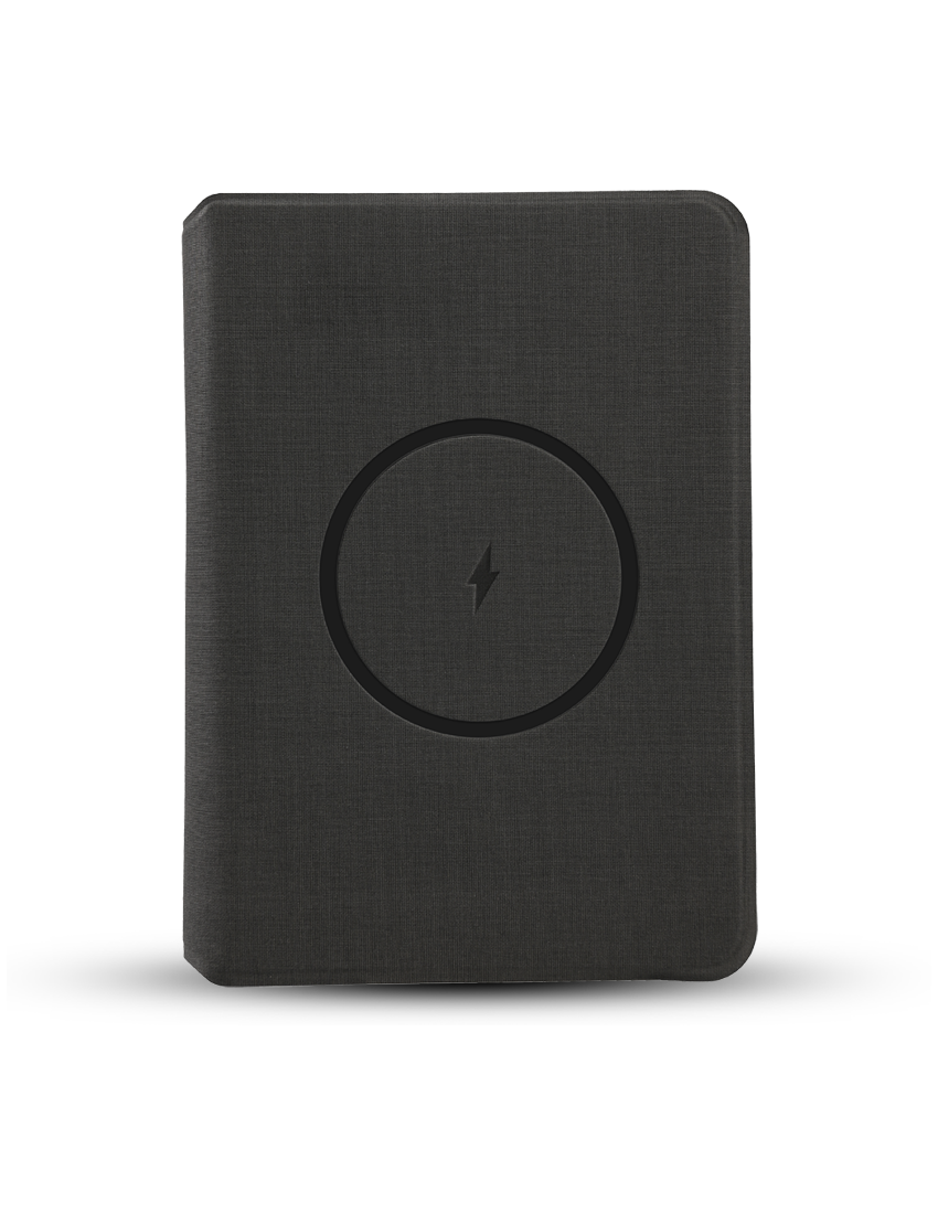 POWER NOTE – 5W Wireless Charging Notebook with 5000mAh Powerbank, Foldable Stand & Lycra Pockets - Image 7