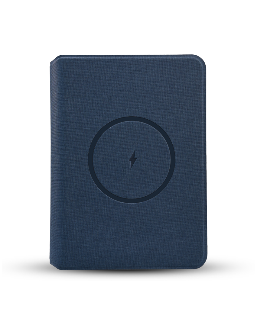 POWER NOTE – 5W Wireless Charging Notebook with 5000mAh Powerbank, Foldable Stand & Lycra Pockets - Image 5