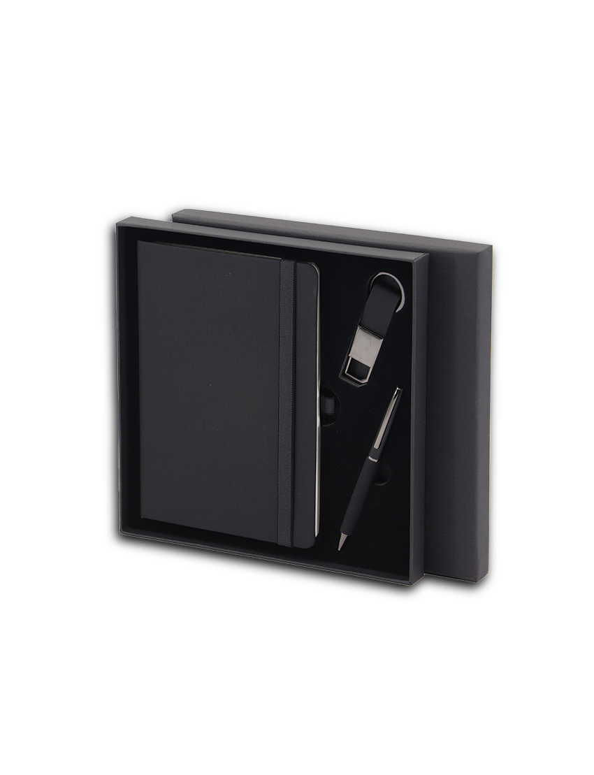 PRIME SET - Elegant A5 Notebook, Metal Pen, and Keychain Gift Set - Image 4