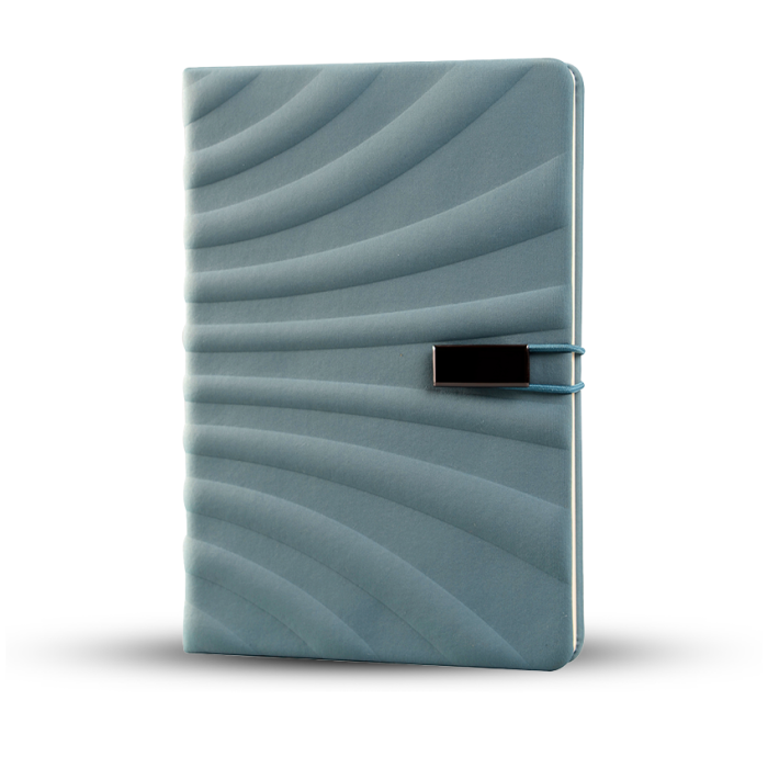 SOPHI NOTE - A5 Notebook with Wavy Design and Elastic Closure