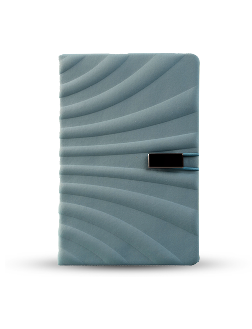 SOPHI USB NOTE - Elegant A5 Notebook with Integrated USB and Unique Wavy Design - Image 2
