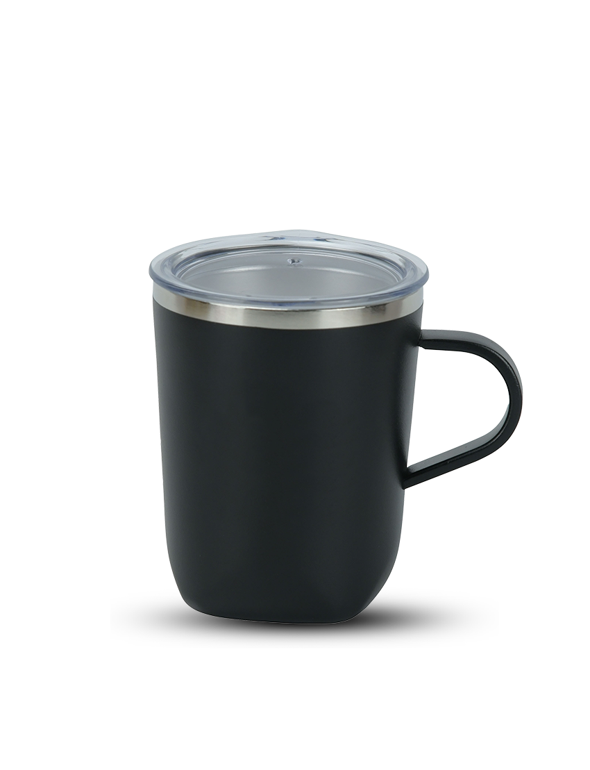 SUPREME MUG - 300ml Double Wall Stainless Steel Slim Mug with Plastic Lid - Image 5