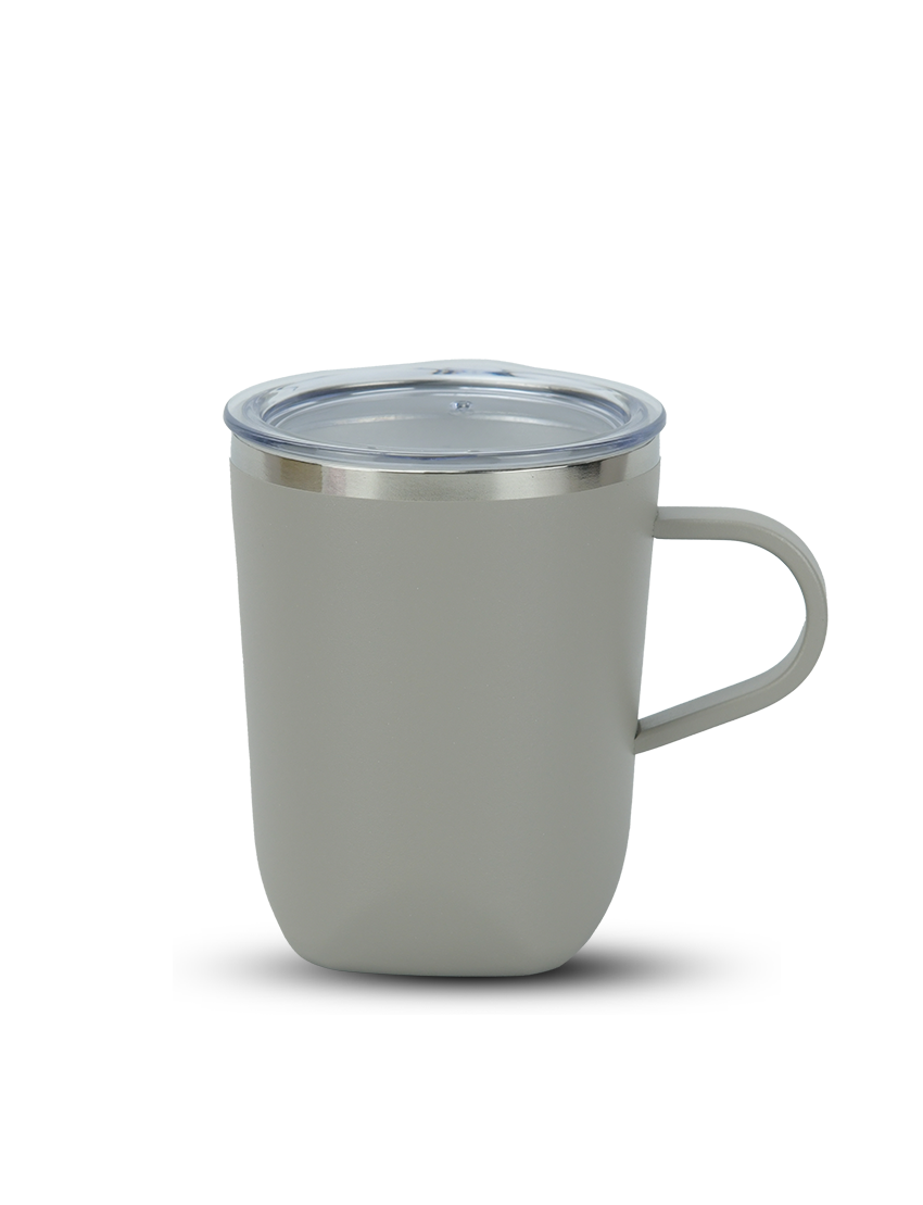 SUPREME MUG - 300ml Double Wall Stainless Steel Slim Mug with Plastic Lid - Image 2