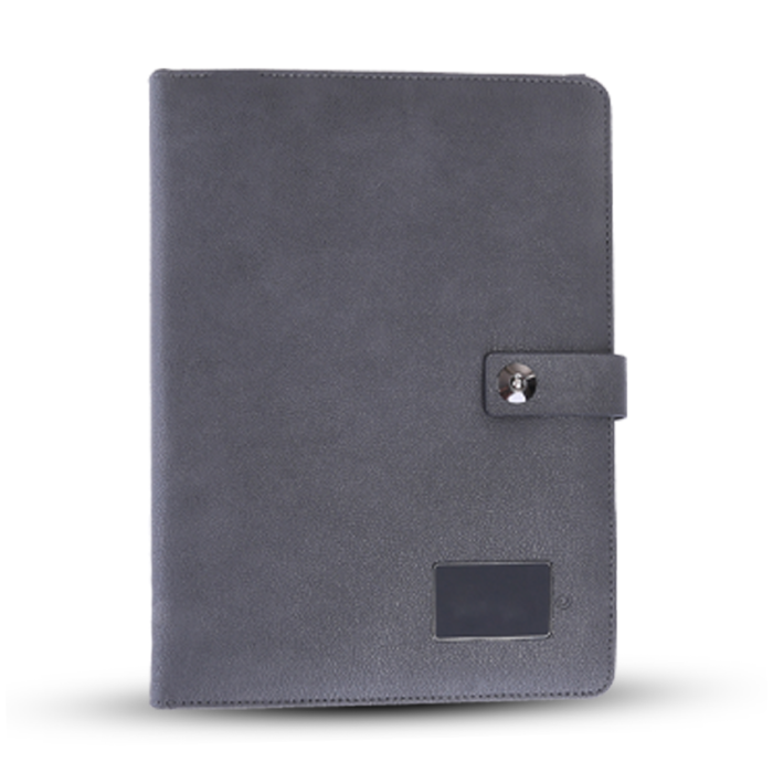 TECH WIRELESS PU PORTFOLIO – 5000mAh Powerbank, Wireless Charging & Adjustable Tablet Holder with Premium Business Organization